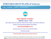 Tablet Screenshot of portableboatplans.com